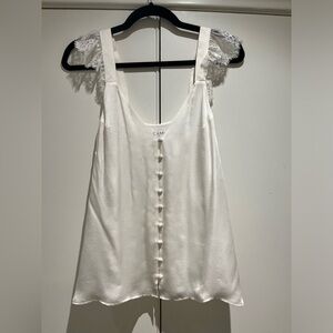 White silk Cami top size XS